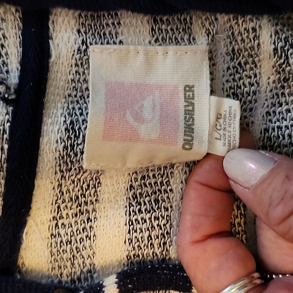 Quicksilver striped zip up hoodie - Picture 2 of 3